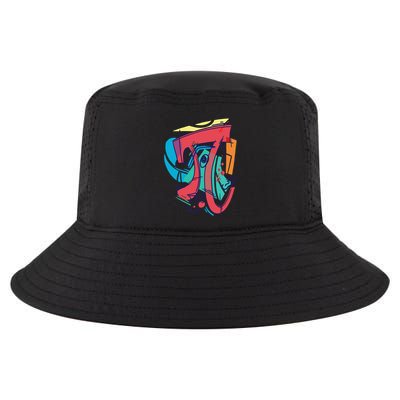 Cubist Pi Symbol 100 Days Of School Math Lover Cool Comfort Performance Bucket Hat