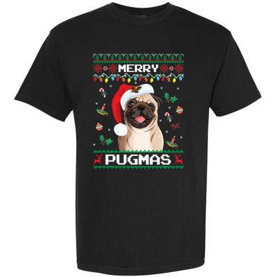 Christmas Pug Santa For Pug Lover Merry Pugmas Xmas Garment-Dyed Heavyweight T-Shirt