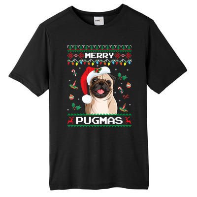 Christmas Pug Santa For Pug Lover Merry Pugmas Xmas Tall Fusion ChromaSoft Performance T-Shirt