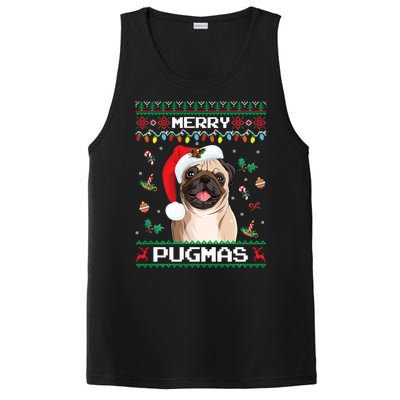 Christmas Pug Santa For Pug Lover Merry Pugmas Xmas PosiCharge Competitor Tank