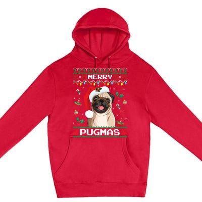 Christmas Pug Santa For Pug Lover Merry Pugmas Xmas Premium Pullover Hoodie