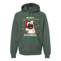 Christmas Pug Santa For Pug Lover Merry Pugmas Xmas Premium Hoodie