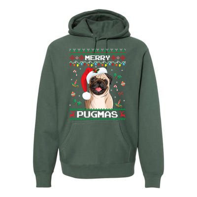 Christmas Pug Santa For Pug Lover Merry Pugmas Xmas Premium Hoodie