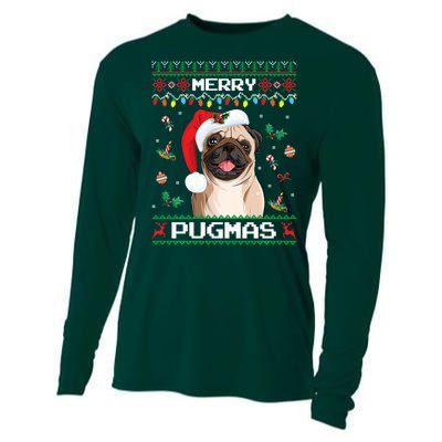 Christmas Pug Santa For Pug Lover Merry Pugmas Xmas Cooling Performance Long Sleeve Crew