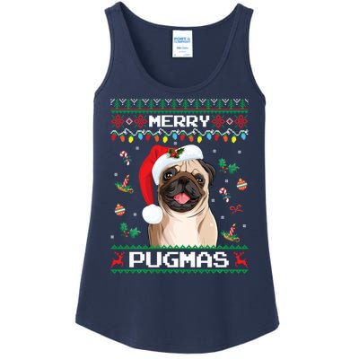 Christmas Pug Santa For Pug Lover Merry Pugmas Xmas Ladies Essential Tank