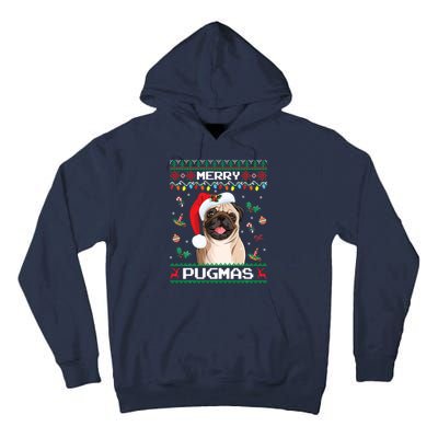 Christmas Pug Santa For Pug Lover Merry Pugmas Xmas Tall Hoodie