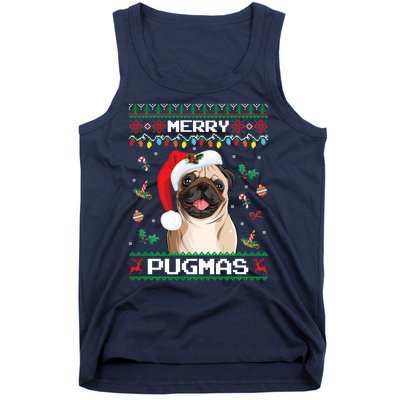 Christmas Pug Santa For Pug Lover Merry Pugmas Xmas Tank Top