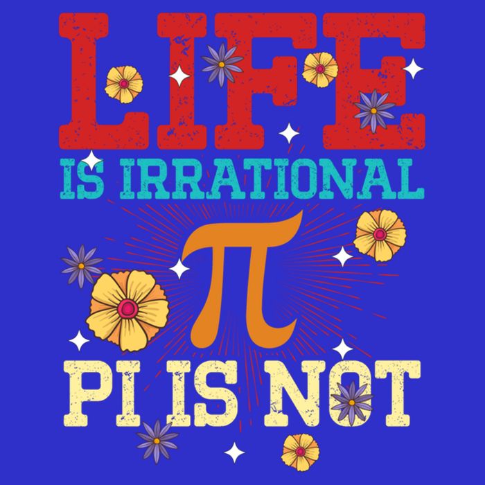 Cute Pi Symbol Pi Day 3 14 Retro Pi Mathematics Math Lover Gift Full-Length Apron With Pockets