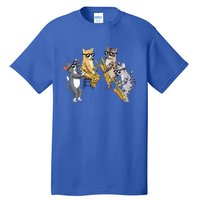 Cats Playing Saxophone Jazz Sax Musician Saxophonist Tall T-Shirt