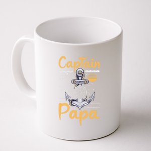 Captain Papa Sailing Boating Father Son Dad Matching Sailor Gift Coffee Mug