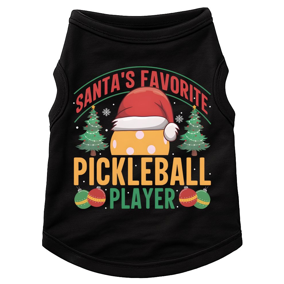 Christmas Pickleball Santa Favorite Pickleball Player Doggie Tank