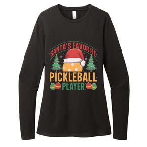 Christmas Pickleball Santa Favorite Pickleball Player Womens CVC Long Sleeve Shirt