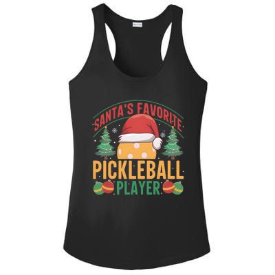 Christmas Pickleball Santa Favorite Pickleball Player Ladies PosiCharge Competitor Racerback Tank