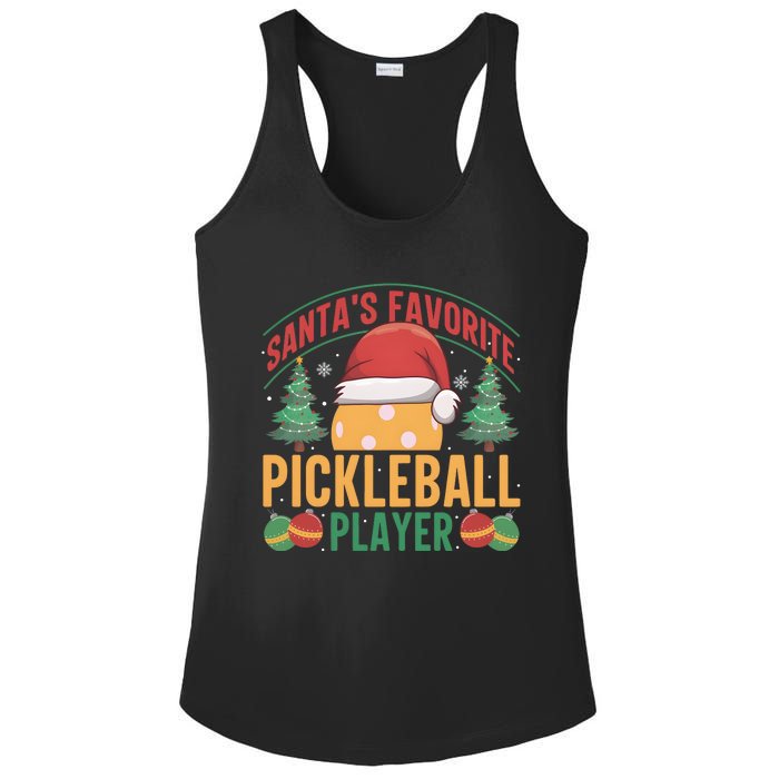 Christmas Pickleball Santa Favorite Pickleball Player Ladies PosiCharge Competitor Racerback Tank