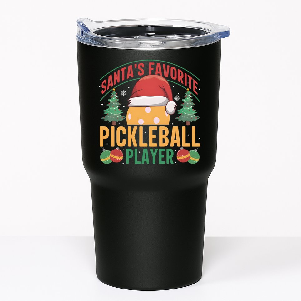 Christmas Pickleball Santa Favorite Pickleball Player Tumbler