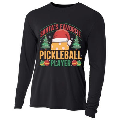 Christmas Pickleball Santa Favorite Pickleball Player Cooling Performance Long Sleeve Crew