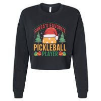 Christmas Pickleball Santa Favorite Pickleball Player Cropped Pullover Crew