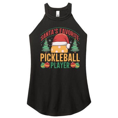 Christmas Pickleball Santa Favorite Pickleball Player Women's Perfect Tri Rocker Tank