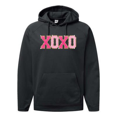 Chenille Patch S.Parkling Xoxo Valentine Day Heart Love Gift Performance Fleece Hoodie