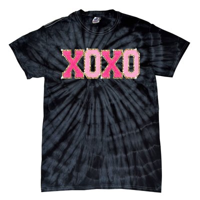 Chenille Patch S.Parkling Xoxo Valentine Day Heart Love Gift Tie-Dye T-Shirt