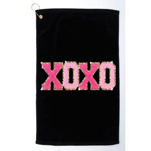 Chenille Patch S.Parkling Xoxo Valentine Day Heart Love Gift Platinum Collection Golf Towel