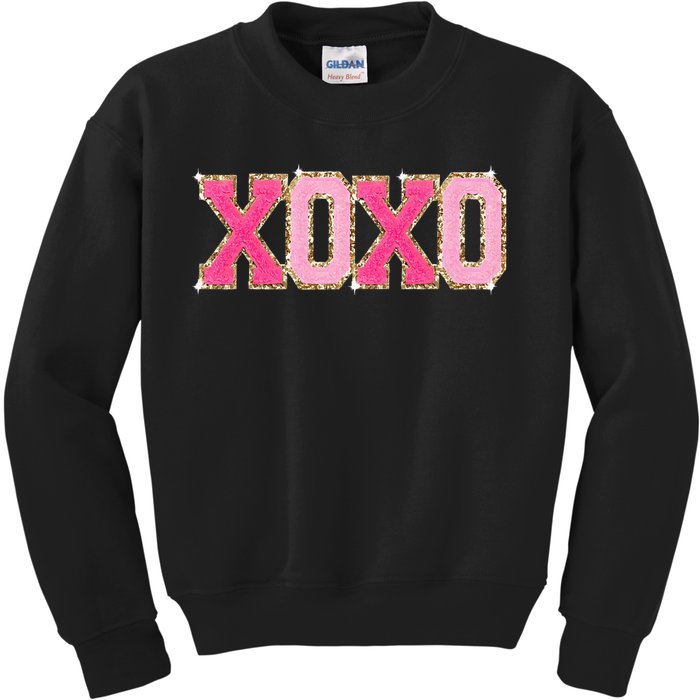 Chenille Patch S.Parkling Xoxo Valentine Day Heart Love Gift Kids Sweatshirt