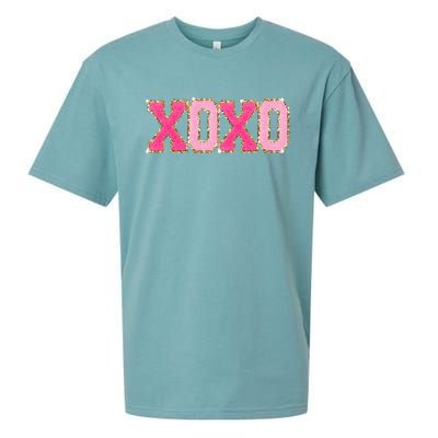 Chenille Patch S.Parkling Xoxo Valentine Day Heart Love Gift Sueded Cloud Jersey T-Shirt