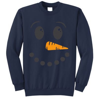 Christmas Pajama Snowman Face Funnys Sweatshirt