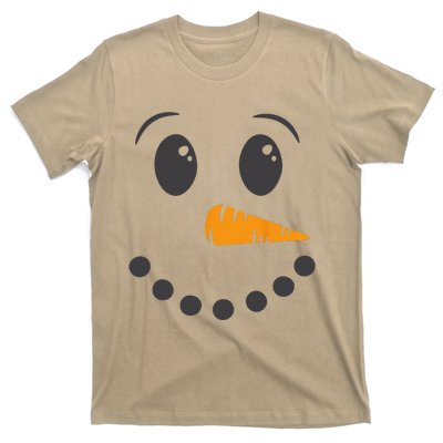 Christmas Pajama Snowman Face Funnys T-Shirt