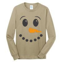 Christmas Pajama Snowman Face Funnys Tall Long Sleeve T-Shirt