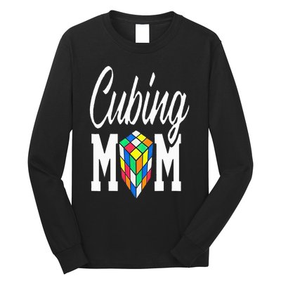 cube puzzle solver cubing mom speed cubing mors Long Sleeve Shirt