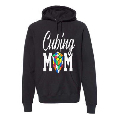 cube puzzle solver cubing mom speed cubing mors Premium Hoodie