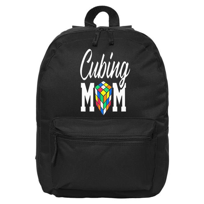 cube puzzle solver cubing mom speed cubing mors 16 in Basic Backpack
