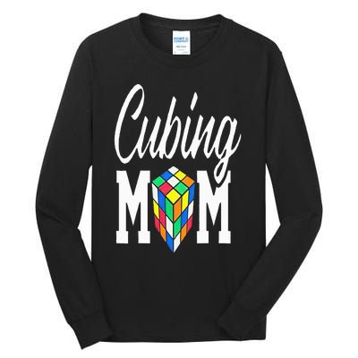 cube puzzle solver cubing mom speed cubing mors Tall Long Sleeve T-Shirt