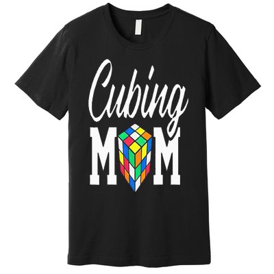 cube puzzle solver cubing mom speed cubing mors Premium T-Shirt