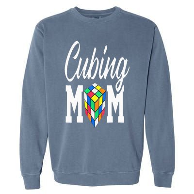 cube puzzle solver cubing mom speed cubing mors Garment-Dyed Sweatshirt