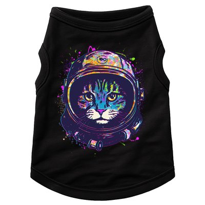 Colorful Paint Splat Astronaut Cat Doggie Tank