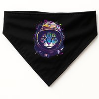 Colorful Paint Splat Astronaut Cat USA-Made Doggie Bandana