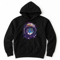 Colorful Paint Splat Astronaut Cat Hoodie