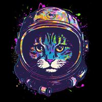 Colorful Paint Splat Astronaut Cat Daily Commute Backpack