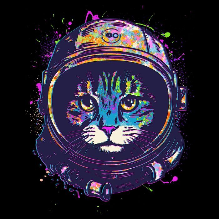 Colorful Paint Splat Astronaut Cat Daily Commute Backpack