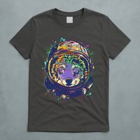 Colorful Paint Splat Astronaut Wolf T-Shirt