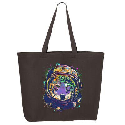 Colorful Paint Splat Astronaut Wolf 25L Jumbo Tote