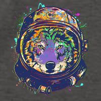 Colorful Paint Splat Astronaut Wolf Vector Backpack