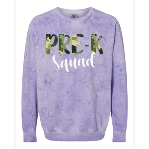 Camo PreK Squad Back To School Camouflage Teacher And Child Colorblast Crewneck Sweatshirt