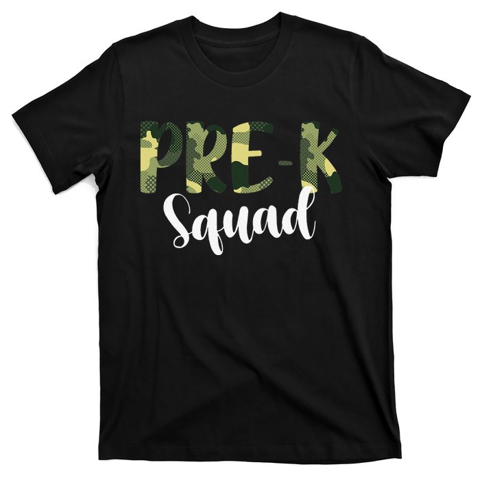 Camo PreK Squad Back To School Camouflage Teacher And Child T-Shirt