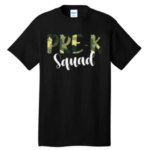 Camo PreK Squad Back To School Camouflage Teacher And Child Tall T-Shirt