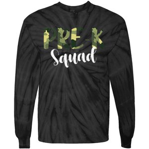 Camo PreK Squad Back To School Camouflage Teacher And Child Tie-Dye Long Sleeve Shirt