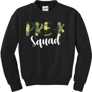 Camo PreK Squad Back To School Camouflage Teacher And Child Kids Sweatshirt