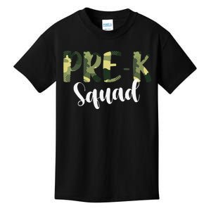 Camo PreK Squad Back To School Camouflage Teacher And Child Kids T-Shirt